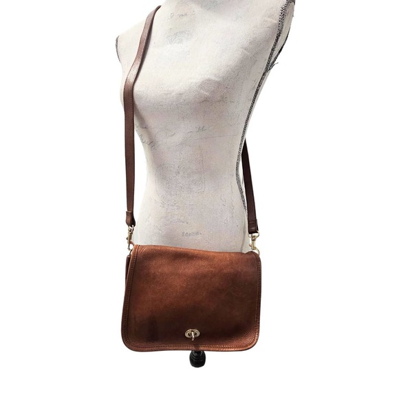Unbranded Handbags - Vintage Brown Leather Crossbody Bag